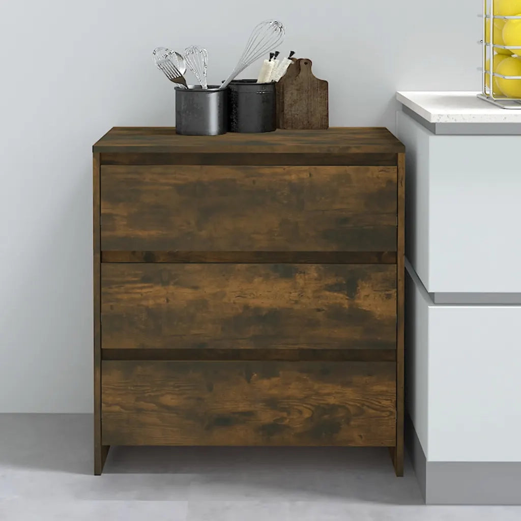 Credenza Rovere Fumo 70x41x75 cm in Truciolato cod mxl 19477