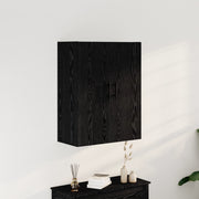 Armadio da Muro  Nero Quercia 69,5x34x90 cm Legno Ingegnerizzato