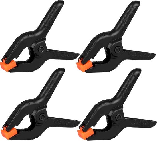 Pacco di 4 - Viti a clip zeildoerma - Viti a clip in plastica - Viti a clip a vela - Adatte per fai da te, supporto posteriore, lavorazione del legno, coperte, studio (50x60mm)