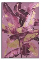 Stampa Dipinta Dark Leaves cm 80X3X120