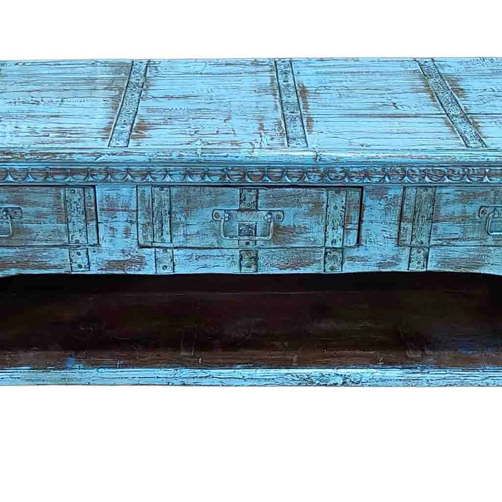 Mobile basso artigianale in legno 165-175x45x57h cm
