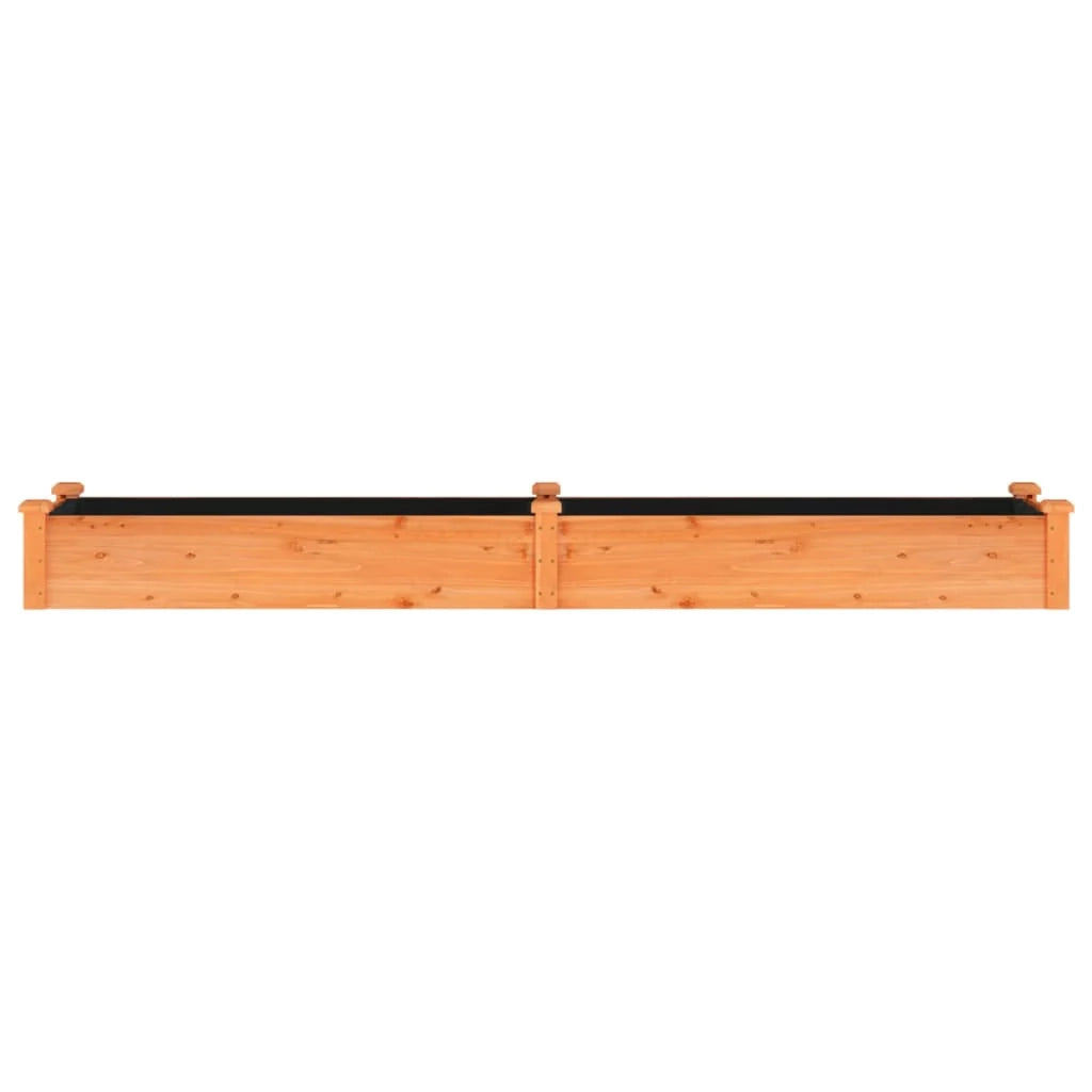 Fioriera rialzata per piante fiori patio giardino rivestimento 240 x 45 x 25 cm legno massello di abete marrone 02_0039842