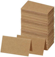 Dekenswarm Carte da muro rustica per etichette alimentari e nomi Hanger da muro in karton per etichette alimentari Pacchetto in bulk per matrimonio Tavoli numerati 120 pezzi