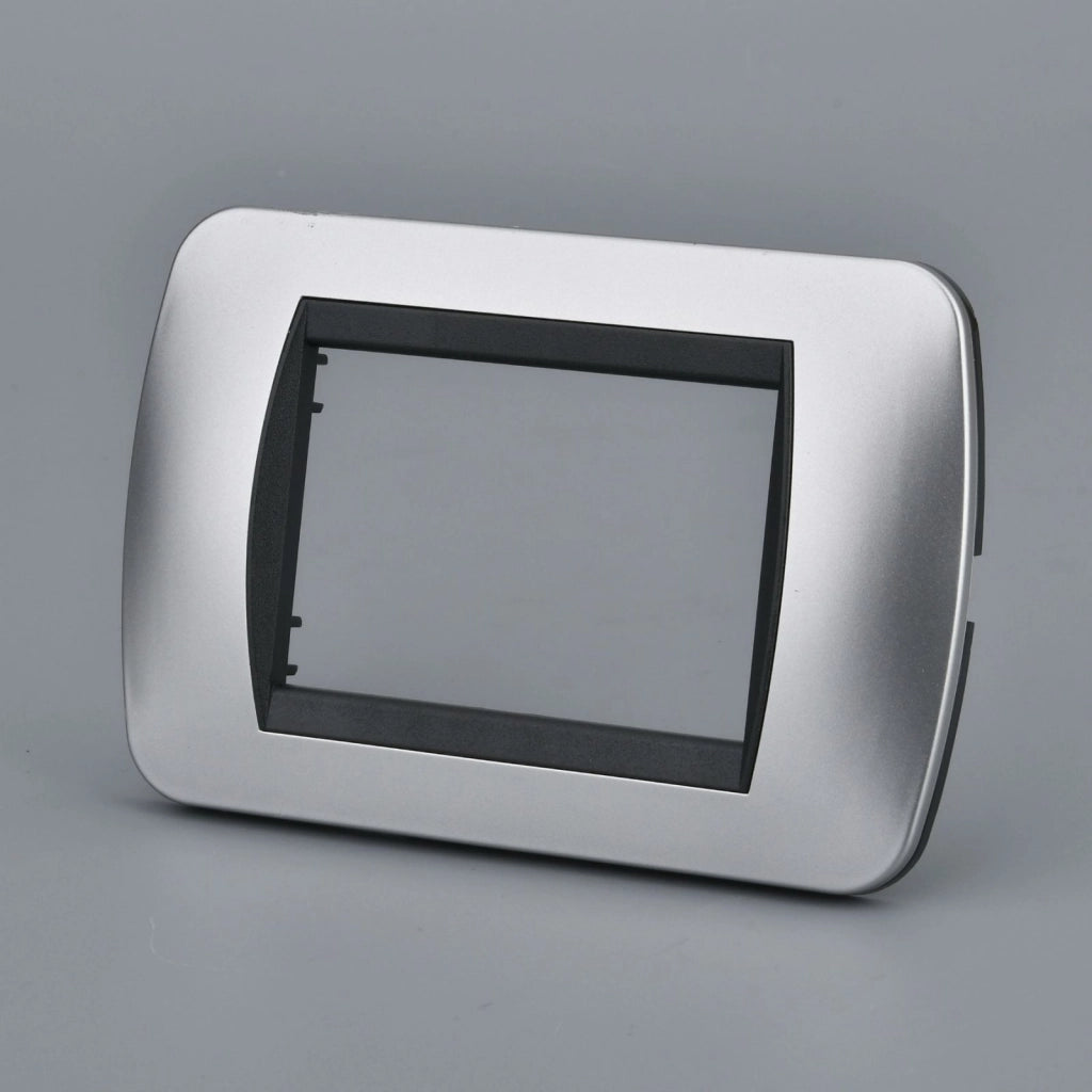 Placca Plastica Ovale MBL 3M Grigio Compatibile Bticino Living BLN88306