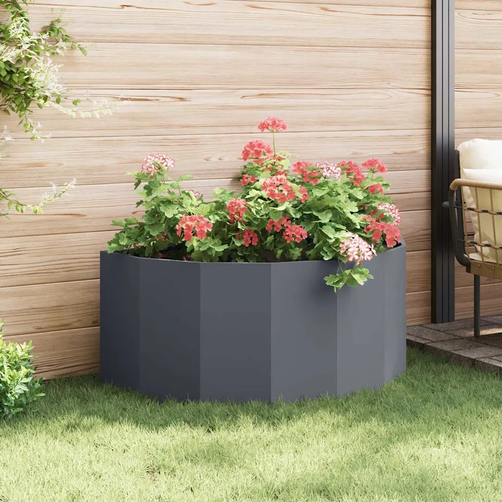 Fioriera Antracite 120 x 60 x 50 cm Acciaio 883705