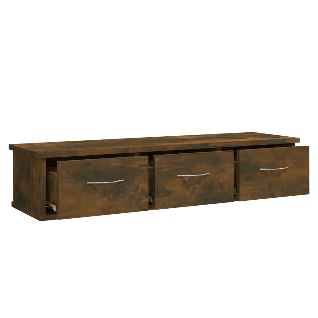 Mobile a Parete Rovere Fumo 88x26x18,5 cm in Legno Multistrato 815081