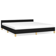 Letto matrimoniale | Letto per adulti | Giroletto senza Materasso Nero 180x200 cm in Tessuto