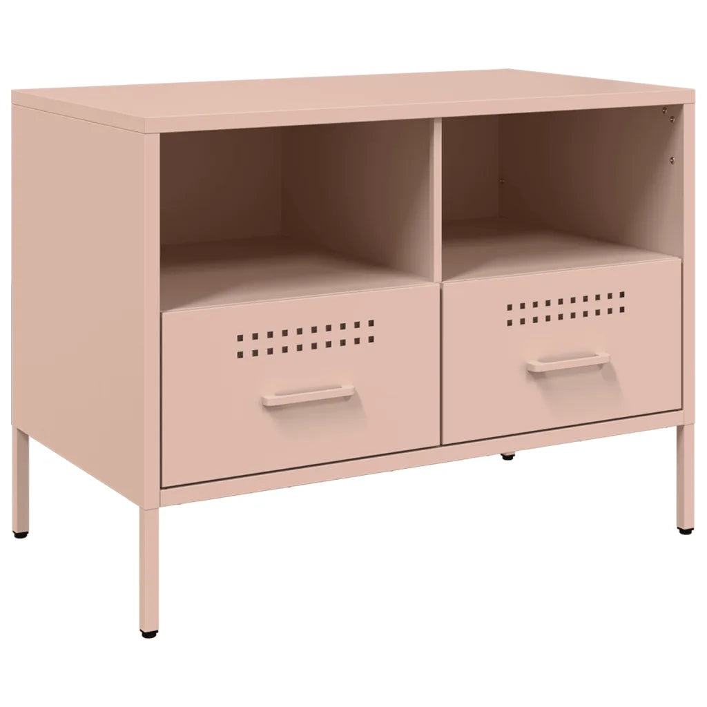 Mobile TV-Credenza per TV-Console TV Rosa 68x39x50,5 cm in Acciaio 650079
