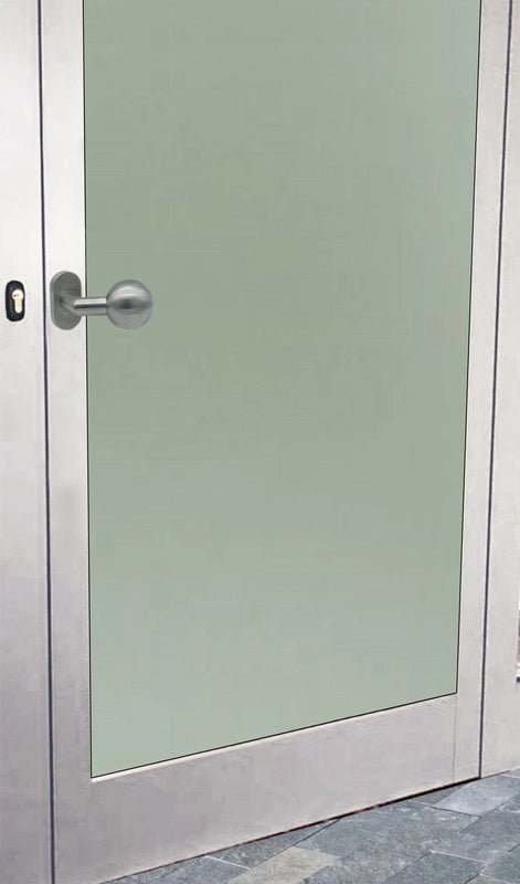 Maniglia su rosetta tonda SAGUATTI  D00/50M in inox grigio satinato, 2 pezzi