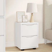 Comodino Bianco 30,5 x 30 x 43 cm Legno multistrato 888797