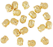 Spaziatori in metallo dorato 18K, 20 pezzi, 1,5 mm di diametro, 14 mm di lunghezza, 12 mm di larghezza