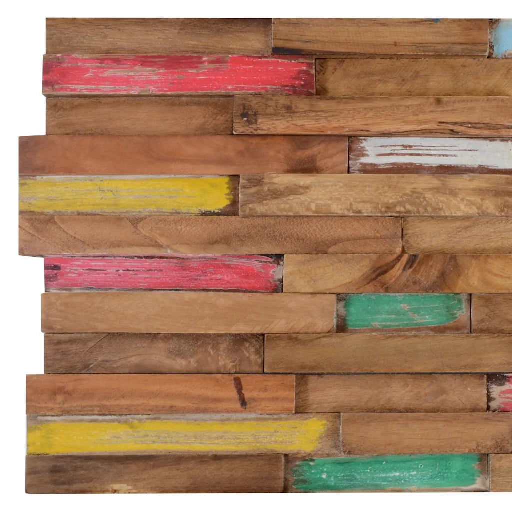 Pannelli per Pareti 10 pz 1,03 mÂ² in Legno Massello di Teakcod mxl 120991