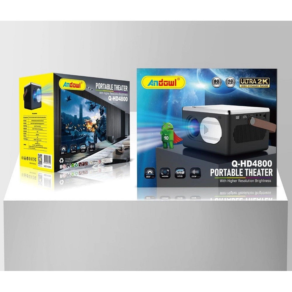 Trade Shop - Videoproiettore Portatile Ad Alta Definizione Hd Lettore Multimediale Q-hd4800 -