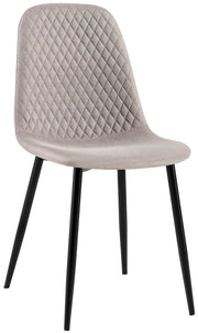 Sedia Giverny con cuciture decorative Tessuto,grigio