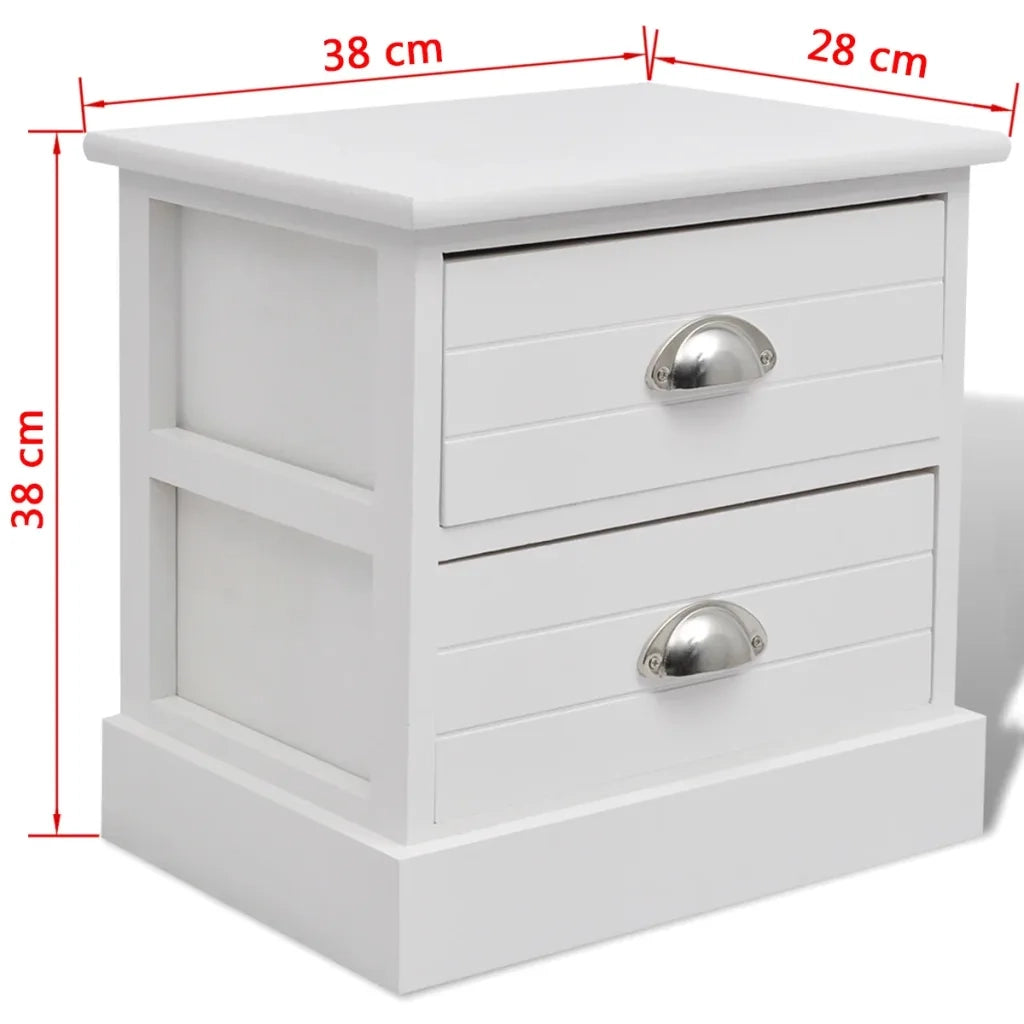 Comodini In Stile Francese 2 Pezzi Bianco cod mxl 31141