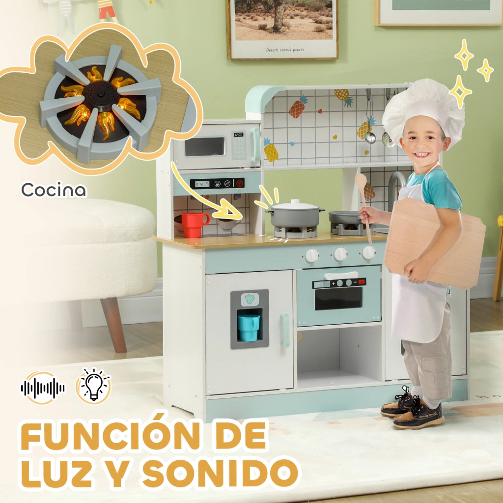 Casetta da Cucina per Bambini con Accessori ¨C Zephmum ¨C Bianco