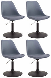 Set di 4 sedie da pranzo Maverick Plastic grigio,nero