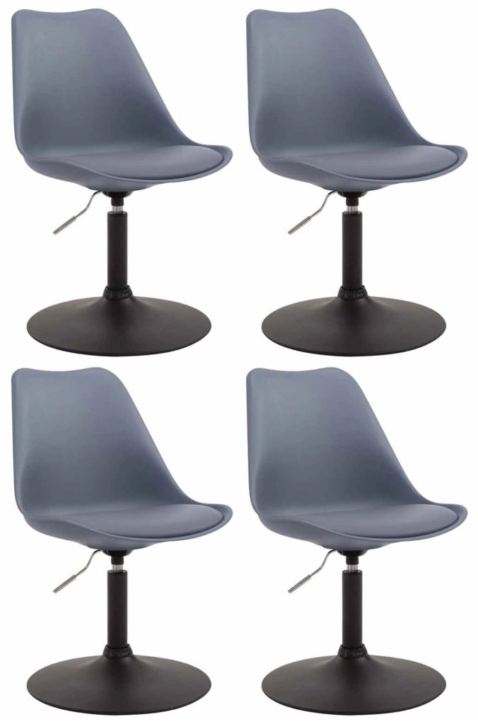 Set di 4 sedie da pranzo Maverick Plastic grigio,nero