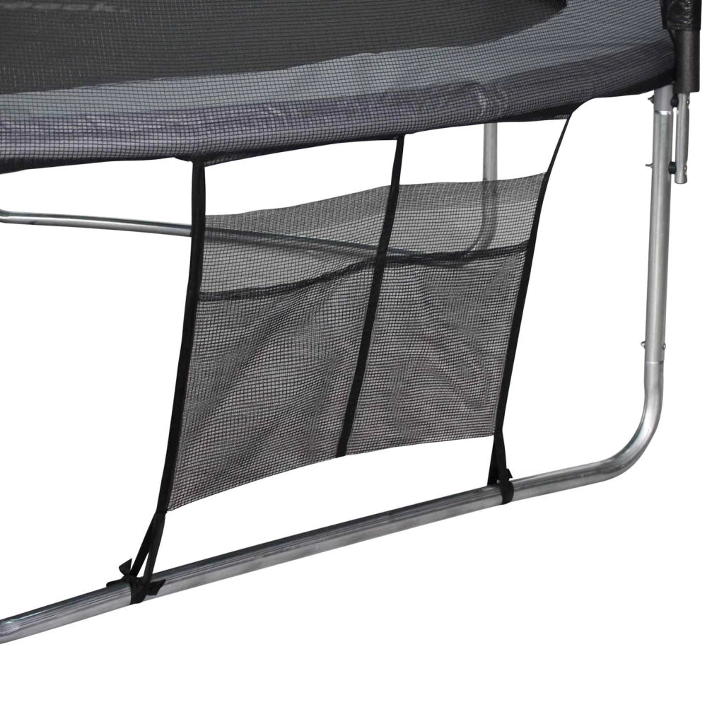 Trampolino 370cm con rete interna e pacchetto accessori, grigio