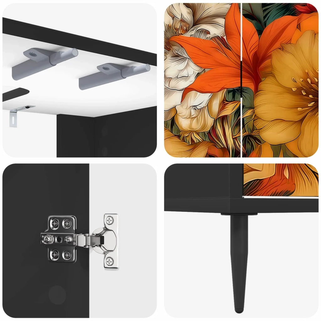 Mobile da Bagno GENNEP Rovere Nero 60 x 40 x 61 cm 8007415