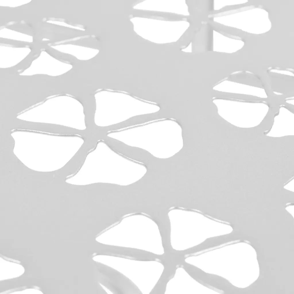 Tavolino Vintage in Metallo Semicircolare 72x36x74 cm Argento 245929