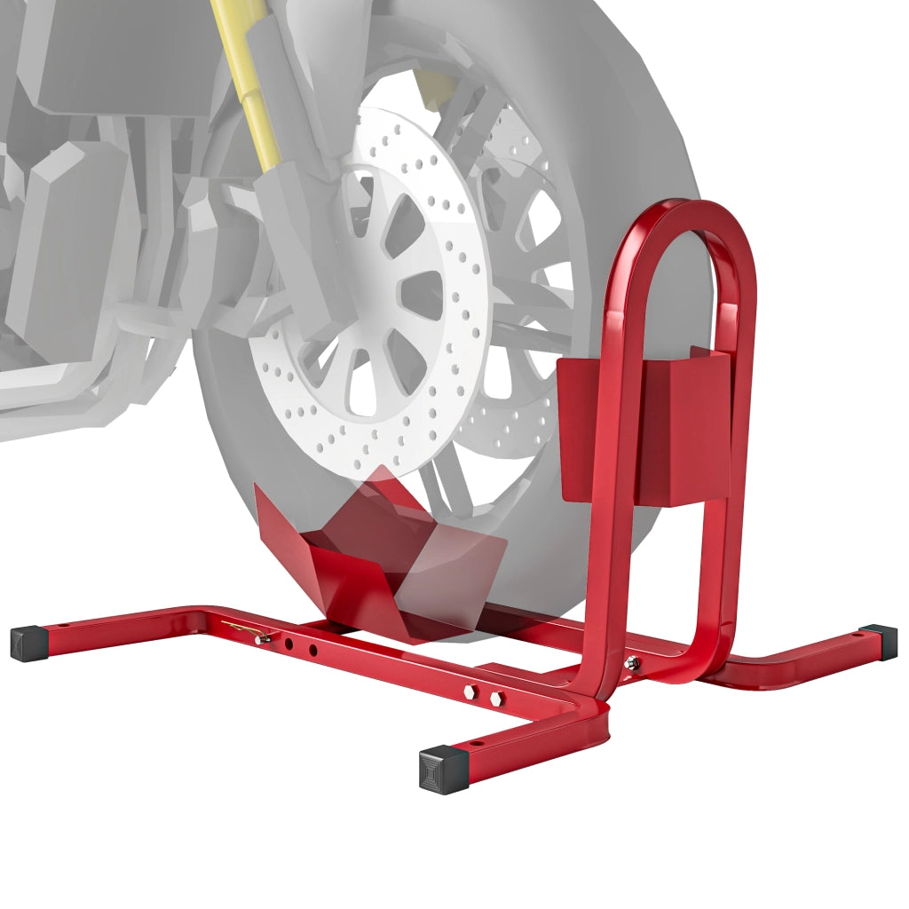 Blocca Ruota Moto Regolabile ¨C zephmum ¨C Metallo Rosso 60x55x43 cm