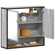 vidaXL Mobile Specchio da Bagno Grigio Sonoma 65x20x60 cm Multistrato