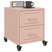vidaXL Comodini 2 pz Rosa 36x39x43,5 cm in Acciaio