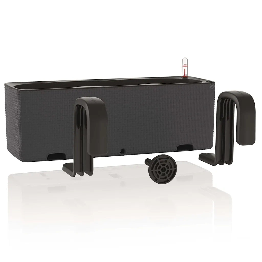 LECHUZA Fioriera CUBE color triple con Supporti Antracite 13684 421440