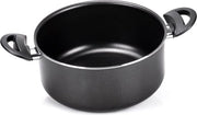 Piastra di acciaio con 2 maniglie, 24 cm, alluminio, 100% riciclato, adatta a tutte le superfici di cottura, comprese quelle a induzione, Made in Italy