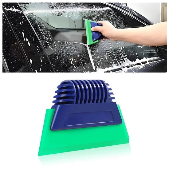 Kit di pulizia per finestre con raccordo autofolio, schermo antislip, kit di accessori con raccordo elastico, manico antiscivolo, strumento per la pulizia delle finestre