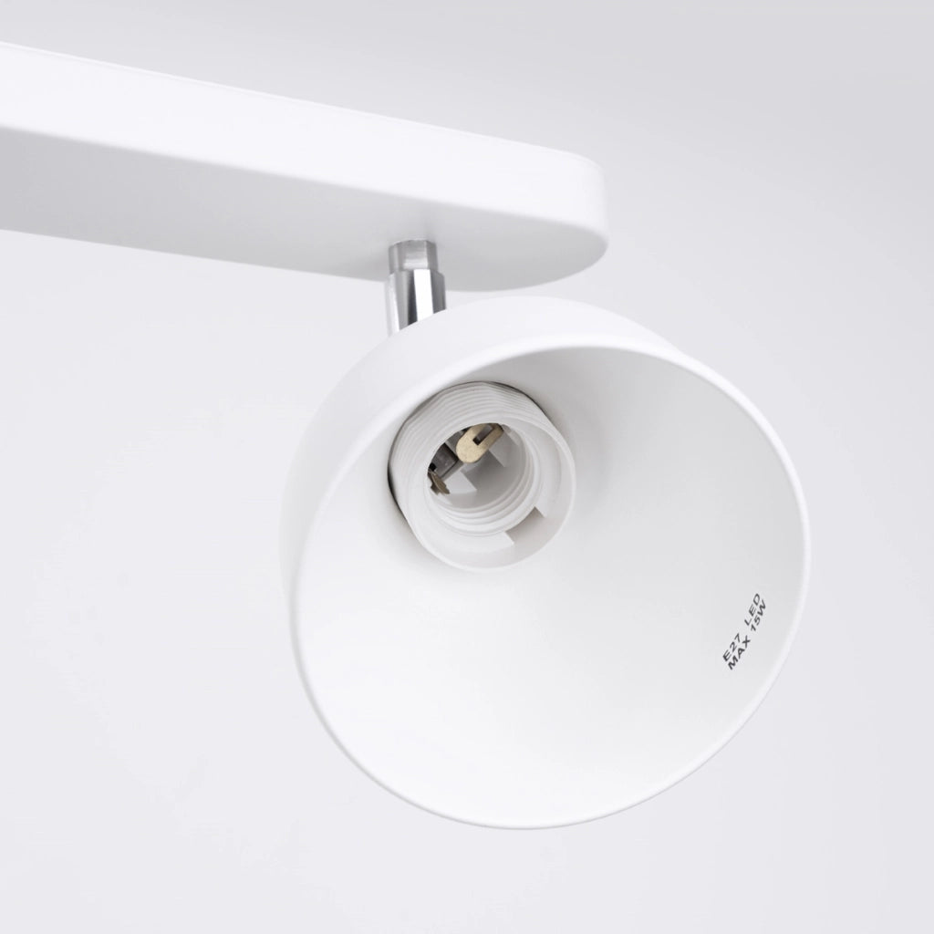 Faretto soffitto minimal doppio bianco 2xE27 Pure Lume