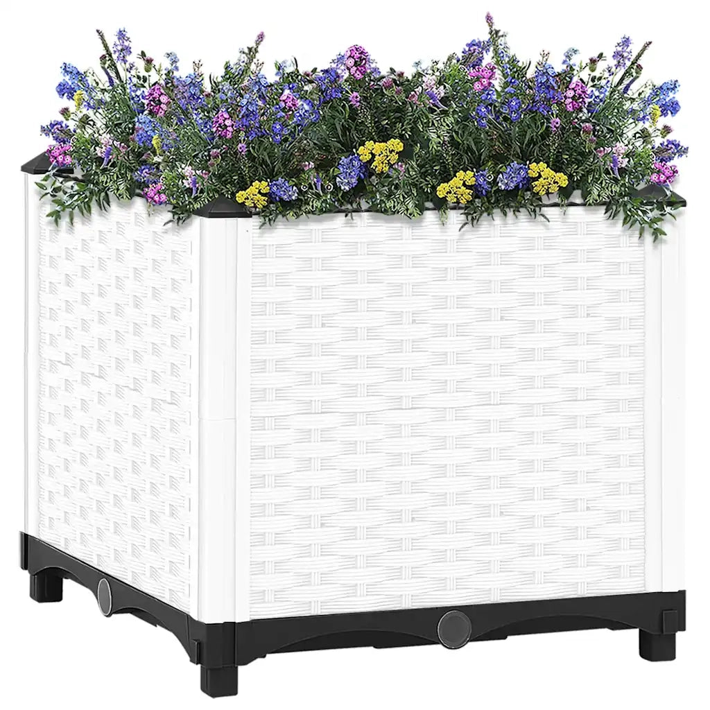 Fioriera | Cassetta per fiori | Vaso Rialzata 40x40x38 cm in Polipropilene