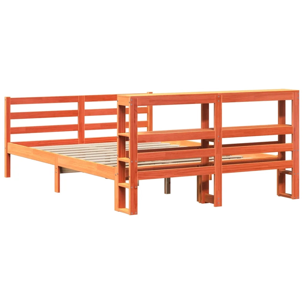 vidaXL Letto senza Materasso Marrone Cera 150x200 cm in Legno di Pino
