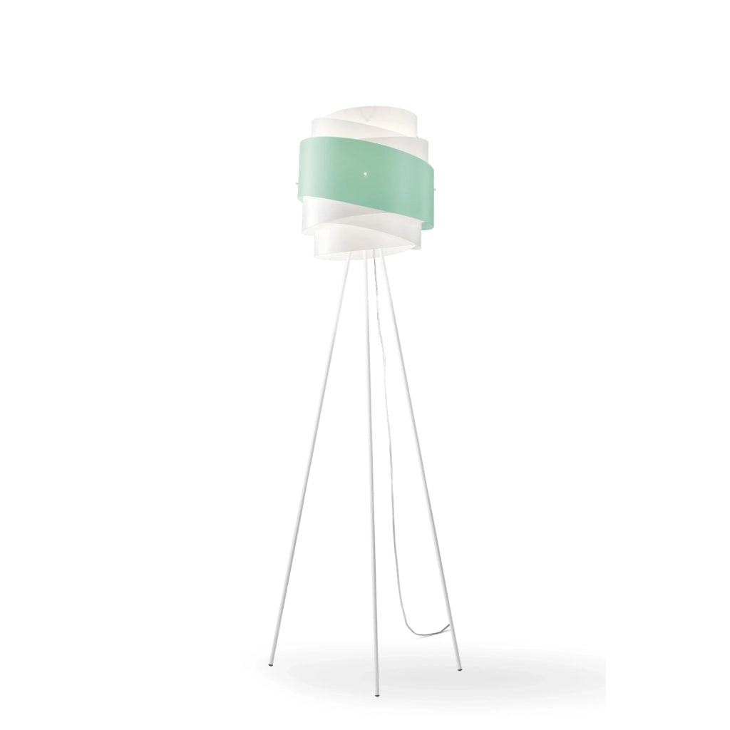 Piantana Moderna 3 Piedi Bea Polilux ® Verde Pastello E Metallo 1 Luce E27