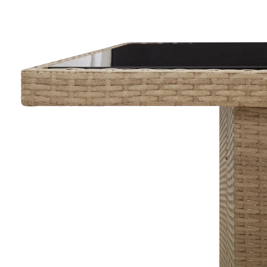 Set Bistrò da Giardino 11 pz con Cuscini in Polyrattan Beige 3277266