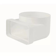 GOMITO 90° RETTANG. CIRCOLARE D. 100-55X110 BIANCO