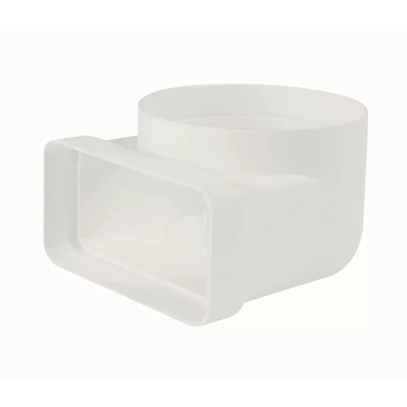 GOMITO 90° RETTANG. CIRCOLARE D. 100-55X110 BIANCO