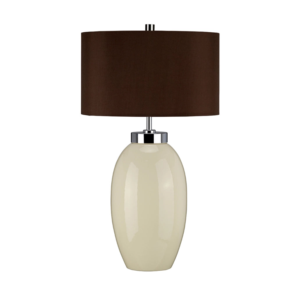 Lampada da tavolo Victor porcellana crema 58cm Elstead