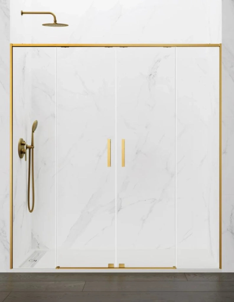 Porta doccia scorrevole 2+2 ABANTE (TWENTY) 140 cm Profilo Oro