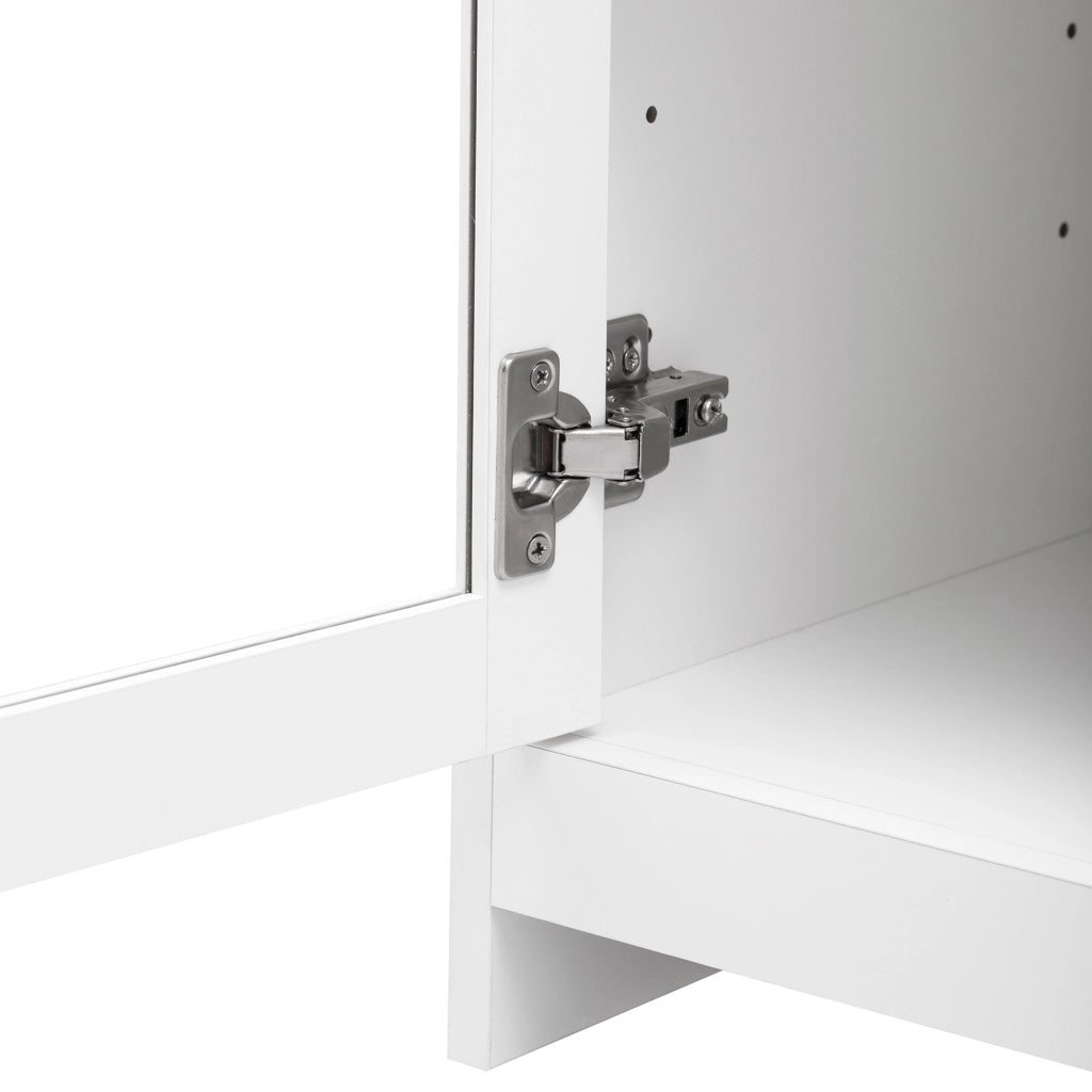 Credenza con 4 ante e 2 cassetti, ripiani regolabili - per soggiorno - 120×37×80 cm