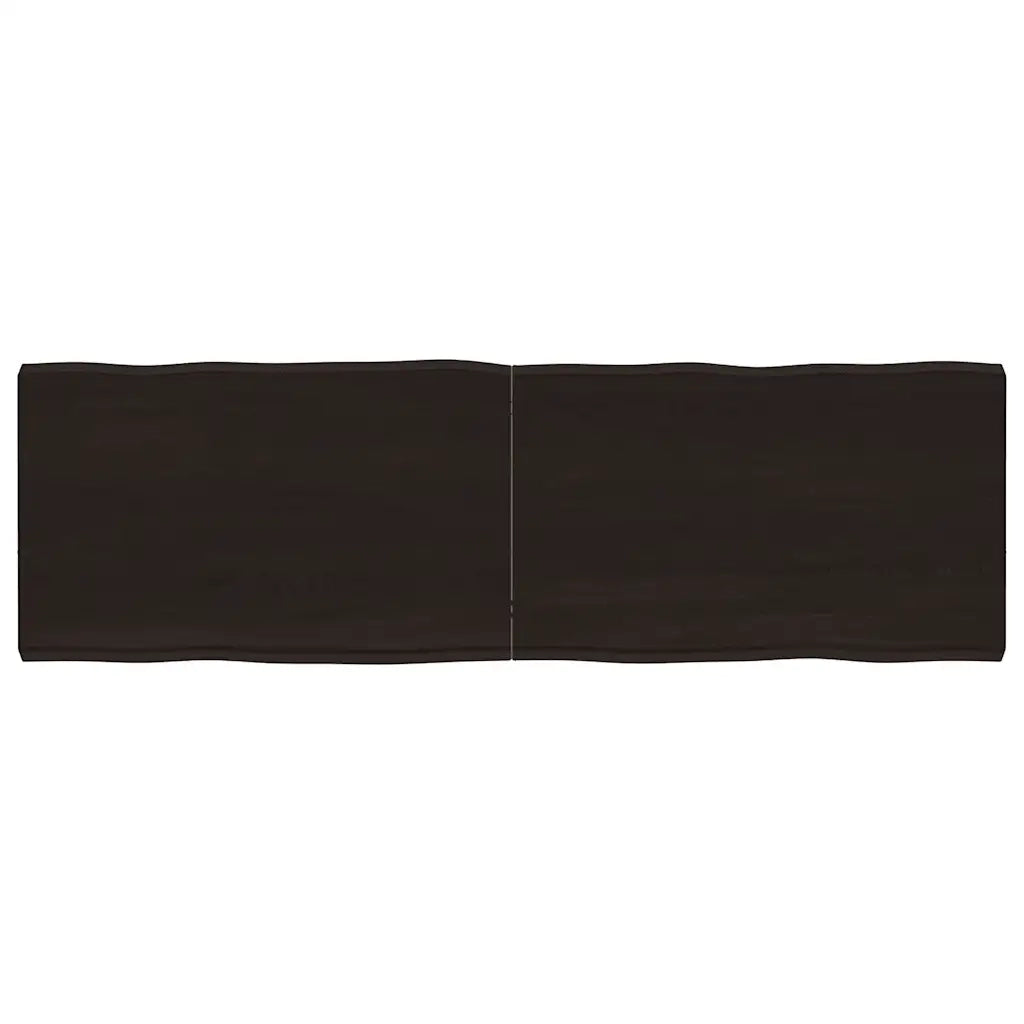 Piano Tavolo Marrone Scuro 160x50x(2-6)cm Rovere Non Trattato