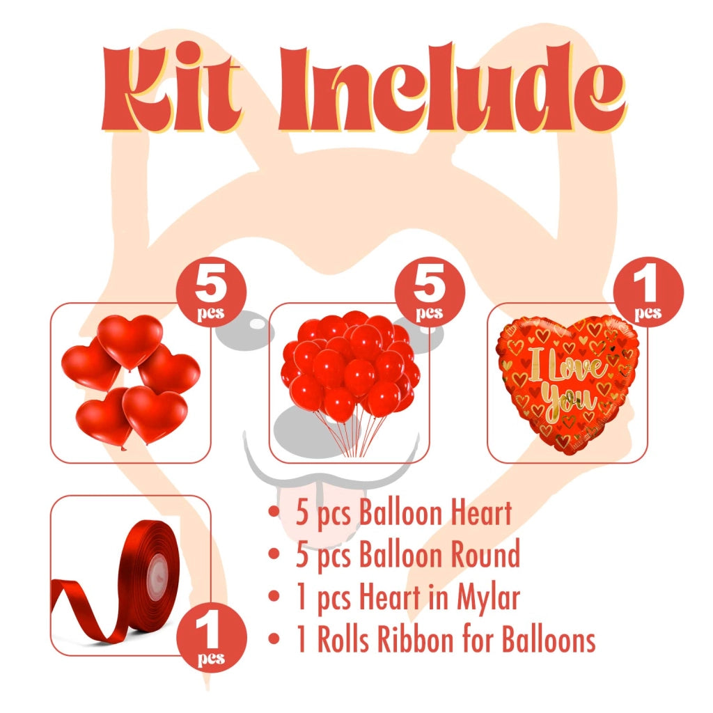 Nonsoloinformatica Bouquet Palloncini Cuore XXL