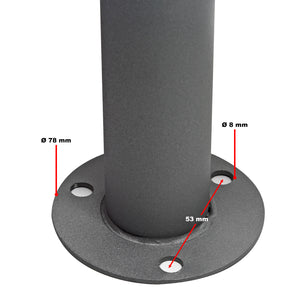 Telaio di supporto per cassetta postale singola autoportante, verniciato a polvere antracite