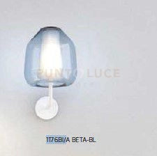 APPLIQUE BIANCO VETRO BETA BLU 1176BI-A BETA-BL