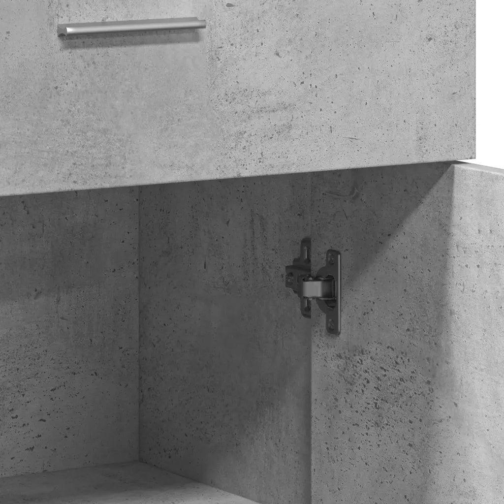 Credenze 2 pz | Madia | Buffet da pranzo | Armadio da pranzo Grigio Cemento 60x30x84 cm in Legno Multistrato
