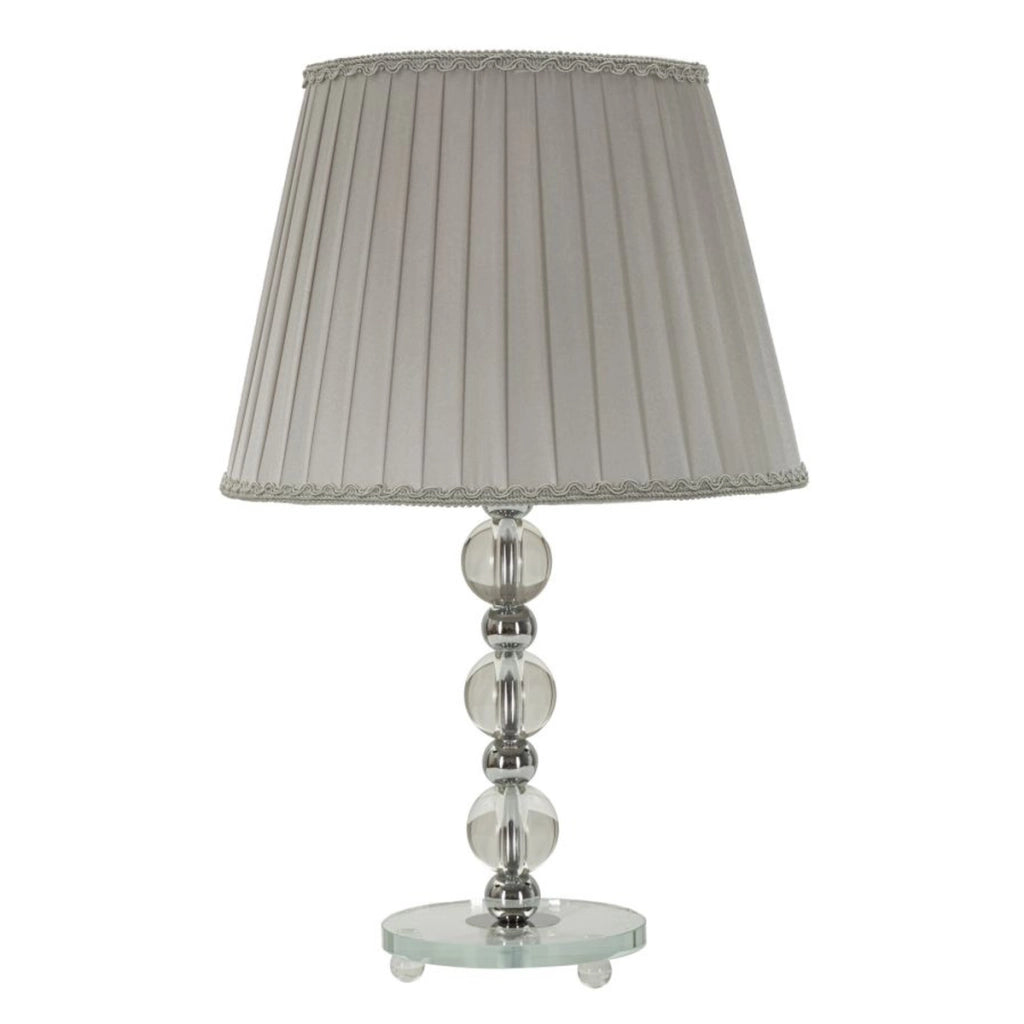 Lampada da Tavolo VKH156, Argento, Metallo, 30x30x48 cm