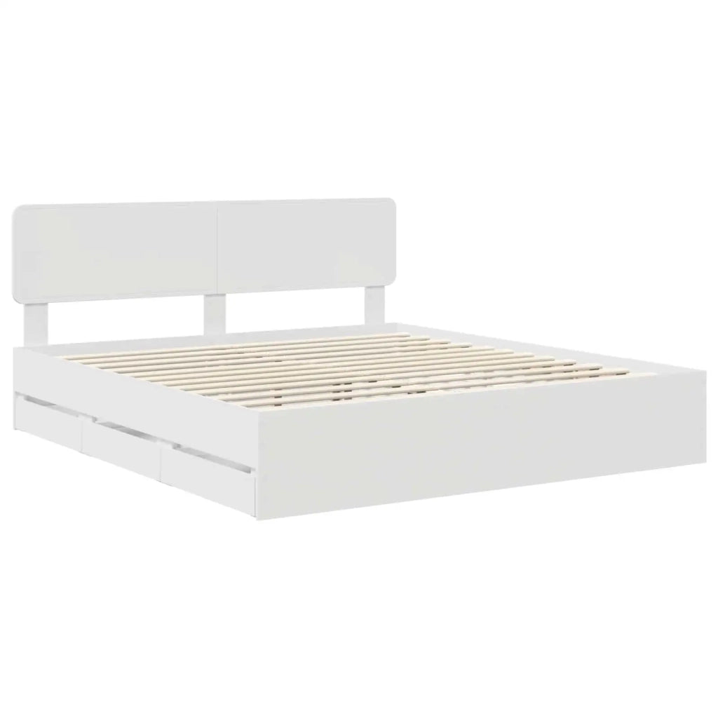 Struttura del letto Bianco 180 x 200 cm Legno ingegnerizzato 3412157