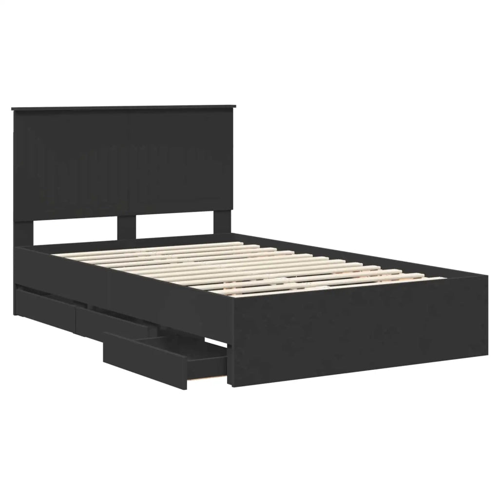 Struttura del letto Nero 120 x 190 cm Legno Ingegnerizzato