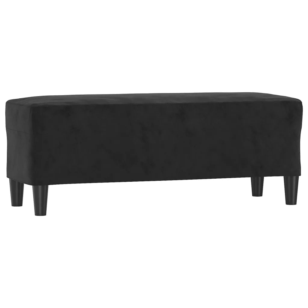 Panca Nero 100x35x41 cm in Velluto CFW9924486